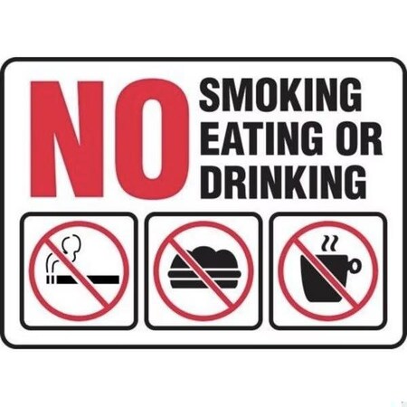 Accuform SAFETY SIGN NO SMOKING EATING OR FRMSMK585VA FRMSMK585VA
